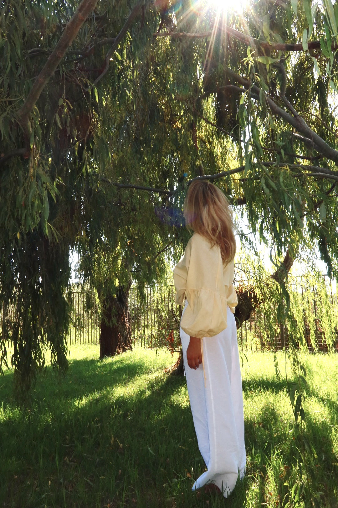 Hemp tie top by Hemp Love – Bowie in dark olive, styled with hemp shorts